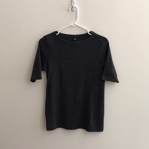 NWOT❗️Uniqlo Ribbed Boat Neck Half-Sleeve T-Shirt